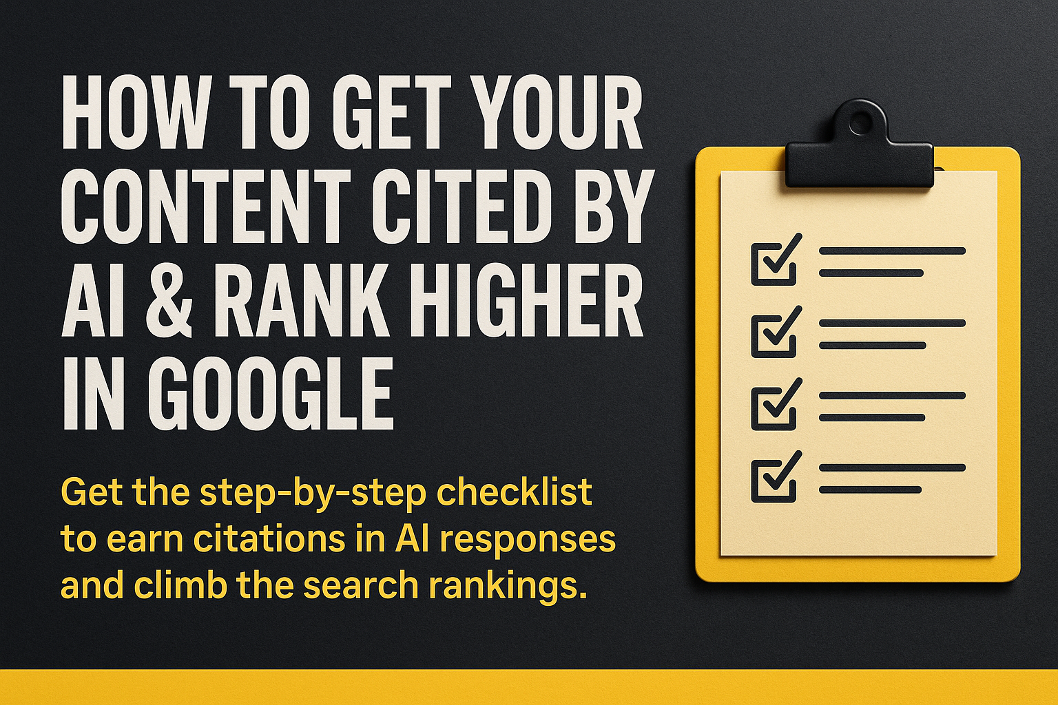 AI SEO Checklist Cover